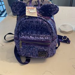Disney Purple Backpack Never Used 