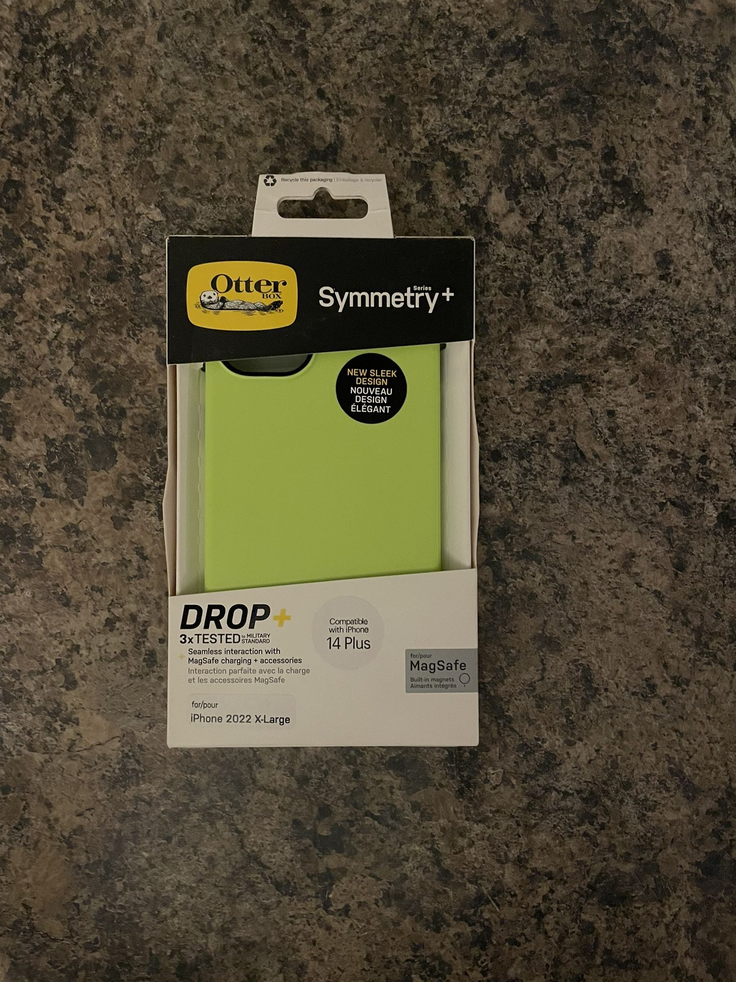 OtterBox Phone Case for iPhone 14 Plus, MagSafe Compatible, Lime Green