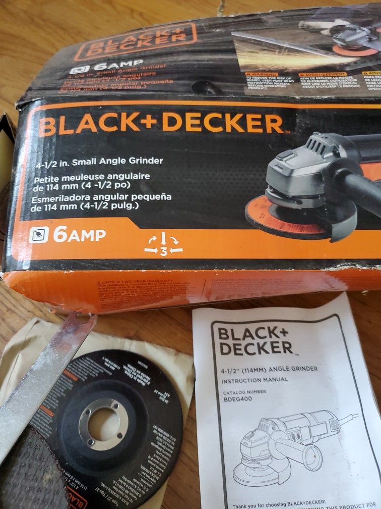 Black & Decker 6amp Small Angle Grinder