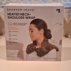 Sharper Image Heatd Neck &shoulder Wrap New 