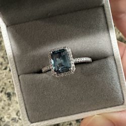 Vintage Alexandrite Engagement Ring, White Gold wedding Ring, Antique Cushion shaped Bridal ring,unique promise proposal ring,dainty ring her