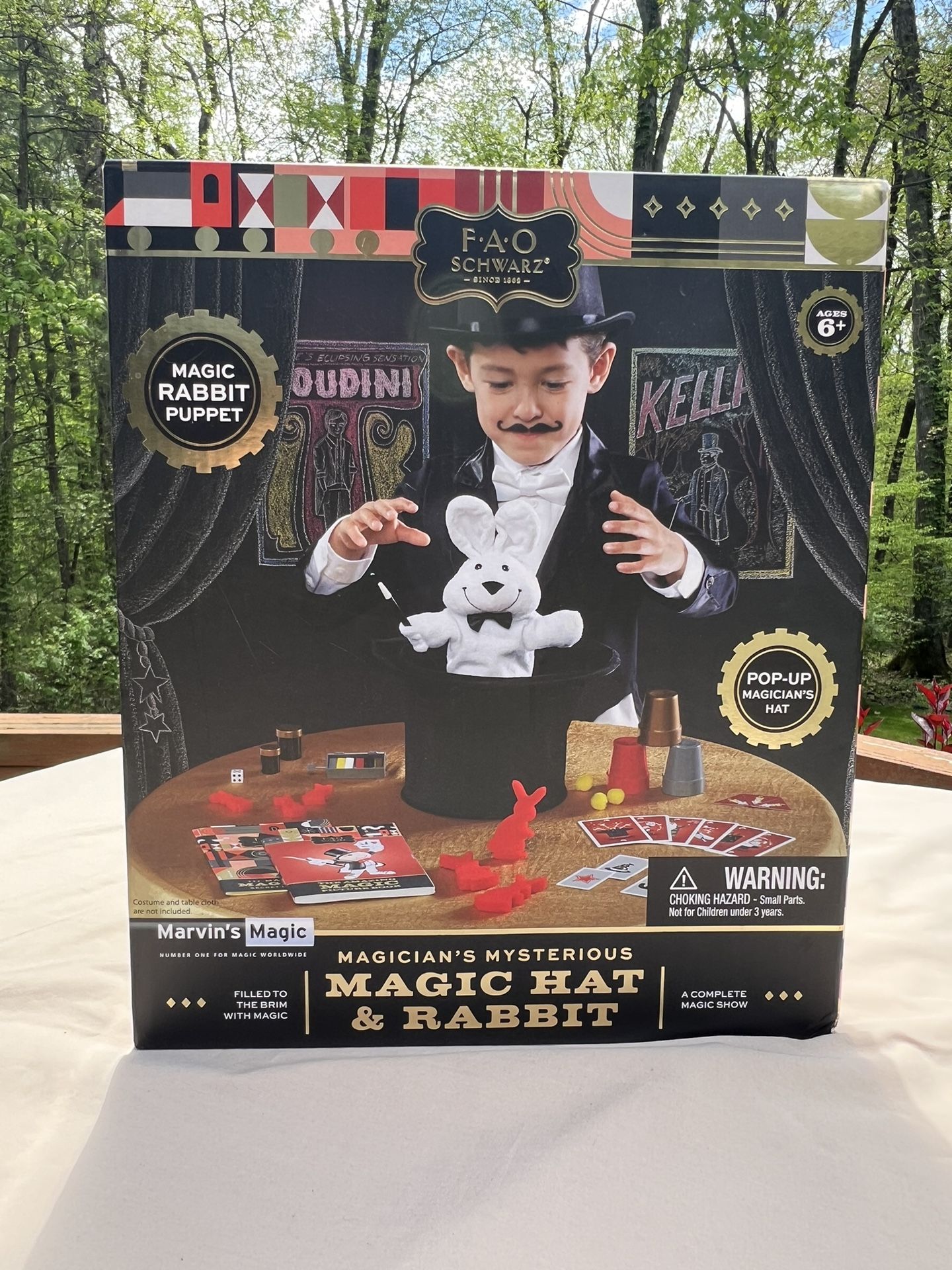 F.A.O Swchwarz Maggie Rabbit Puppet Pop Up Magicians Set