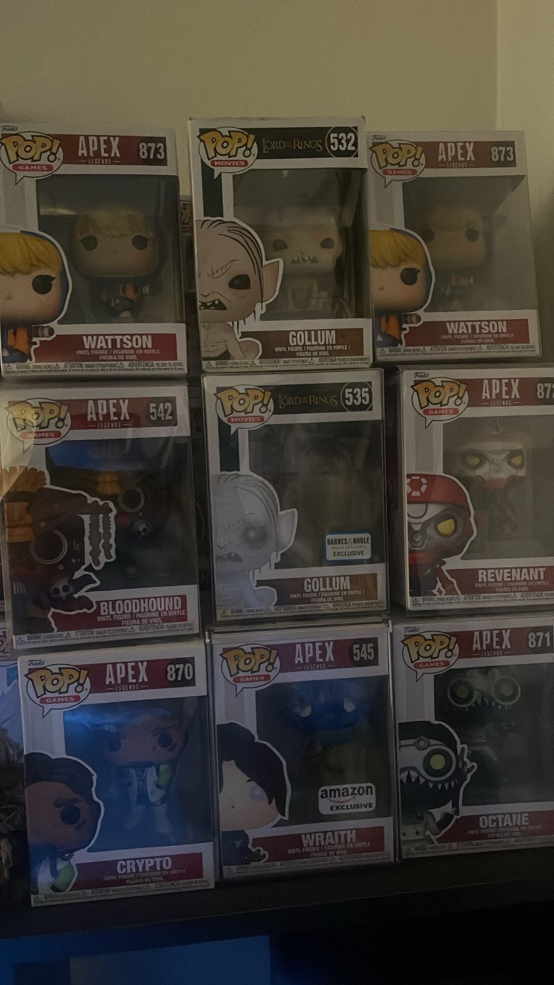 Apex Funko Pops And 2 Gollums