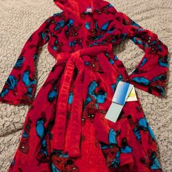 NWT AWESOME Kids Spider Man Robe. Size Large 12/14