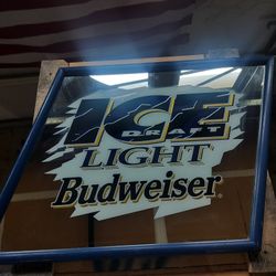 Budweiser Bar Sign Mirror 