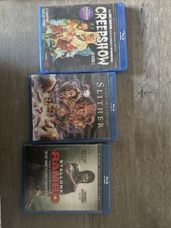 4 Blu-ray Movie Bundle – Creepshow, Slither, Rambo – $20