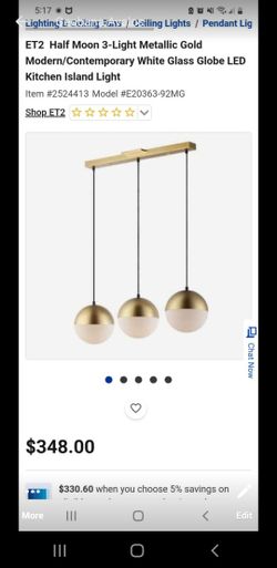 Half Moon 3 Light Contemporary Fixture