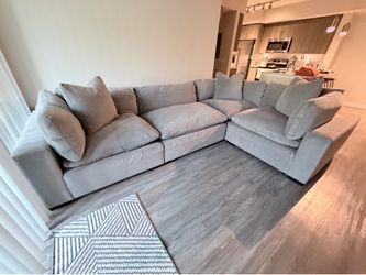 Ultimate Cloud Comfort: Oversized 4-Piece Modular Down-Filled Sectional