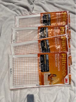 3M Filtrete HVAC furnace air filters, measuring 14x25x1 inches.