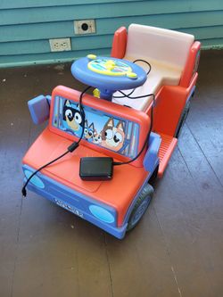 $20 bluey toddler 6v car,pending.