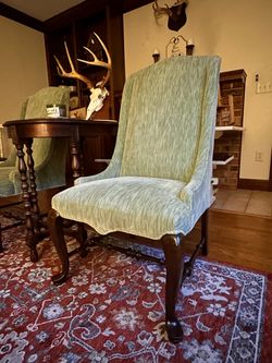 Ethan Allen Upholstered Wingback Chairs