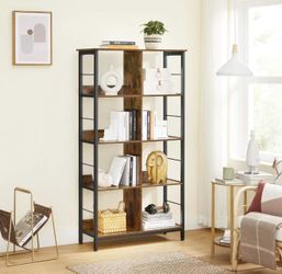 8-Compartment Industrial Bookshelf