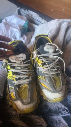 Yellow gray white Balenciaga tracks size 9
