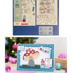 Gnome Stamps, Dies & Stencil CUTE Set