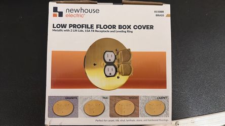 Newhouse Electric Brass Low Profile Floor Box Cover
