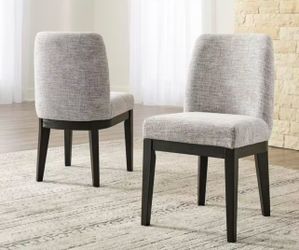 💫NEW Ashley Furniture Burkhaus Gray Dining Chairs - Set of 2 - $160 💫