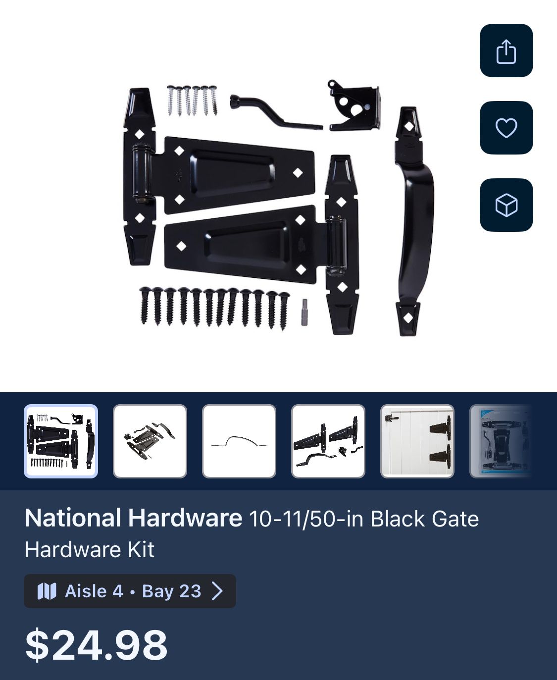 $10-Gate Hardware Black for Sale in San Antonio, TX - OfferUp