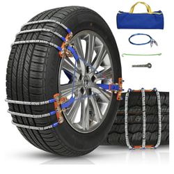 Sunny color Portable Damping Cable Tire Chain, Anti-Skid Driving Stability Tire Traction Chain, 