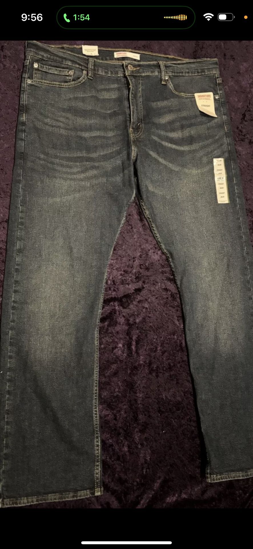 Signature LEVI STRAUSS Mens Denim Jeans Straight Fit 38 x 30 NWT