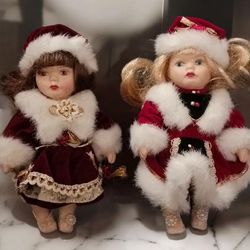 Set of two Christmas Collection Theme Dolls