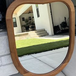 Shield Mirror- solid wood from 1940’s