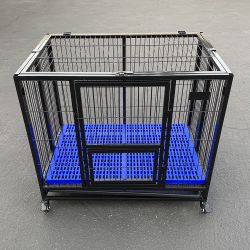 $150 (New) Folding dog cage 37x25x33” heavy duty single-door kennel w/ plastic tray 