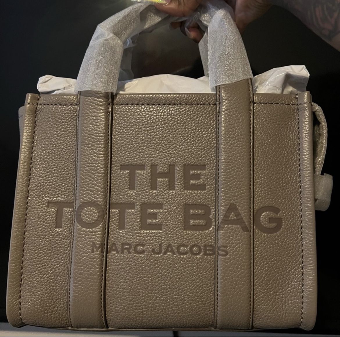 Marc Jacobs Mini Tote In Cement 