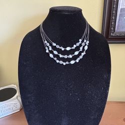 Elegant Multi Strand Beaded Necklace