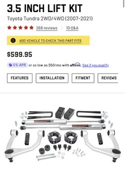 3.5” Rough Country Lift kit Toyota Tundra 2wd/4wd 07-21