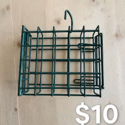 Suet Bird Feeder Cage – Metal Hanging Feeder for Wild Birds