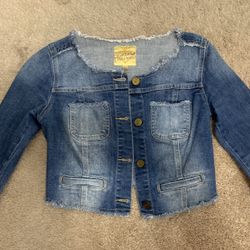 Princess Vera Wang Crop Blue Jean Jacket Size XS