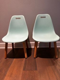 Set of 2 Kids Chairs in Mint Green