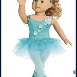  American Girl turquoise ombré ballet outfit