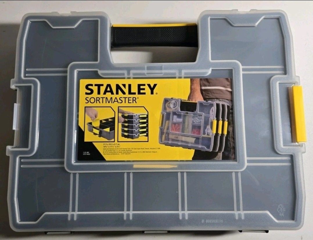 Stanley 14 Compartment Portable Hardware Home Small Parts Organizer Tool Storage