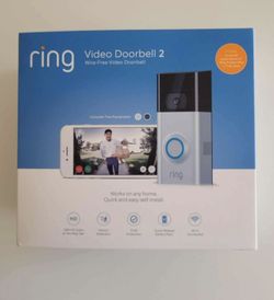 Ring Video Doorbell 2 1080p HD Video - Satin Nickel