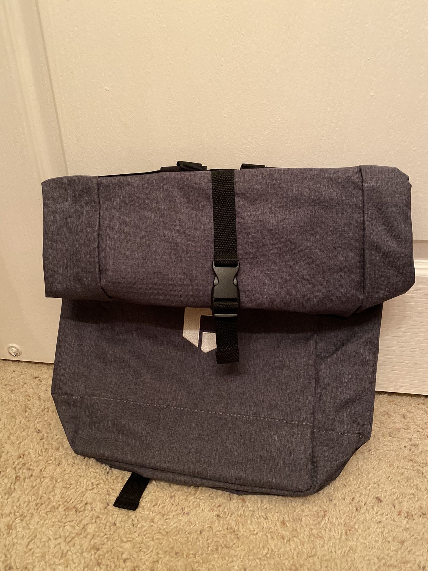 Gray Roll-Top Backpack 24”x16”