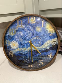 Van Gogh Starry Night Clock 20in