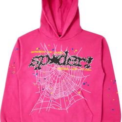 Spider hoodie pink
