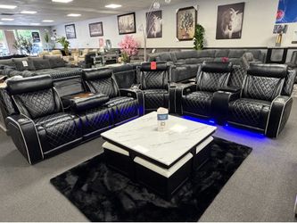 Black Sofa & Loveseat + FREE Recliner Chair