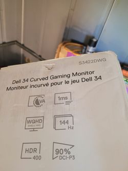 Dell 34in curved gaming monitor