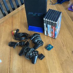 Play Station 2 With Games And 2 Controllers