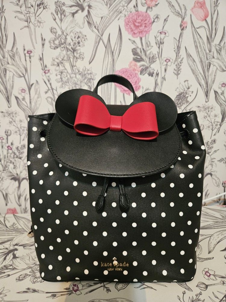 Disney x Kate Spade New York Minnie Mouse Polka Dot Leather Backpack