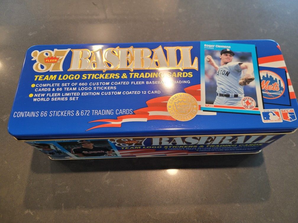 1987 Fleer Baseball Tin Nice Shape. No Cards