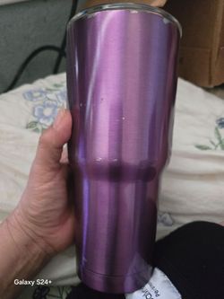 Purple travel mug
