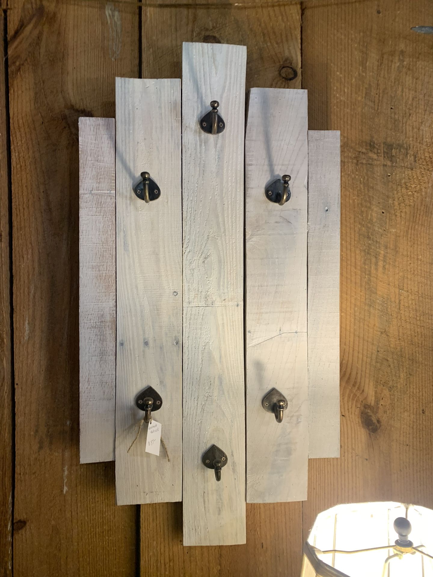Handmade Recycled Wood Hat Rack