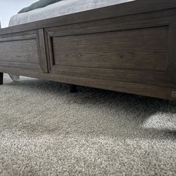 All Wood Queen Bed with modern sleek design.