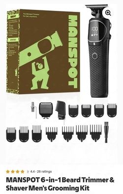 NEW 6 IN 1 BEARD TRIMMER AND SHAVER MENS GROOMING KIT