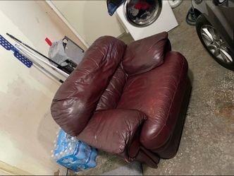 Take today!!Brown Leather Oversized Armchair Couch