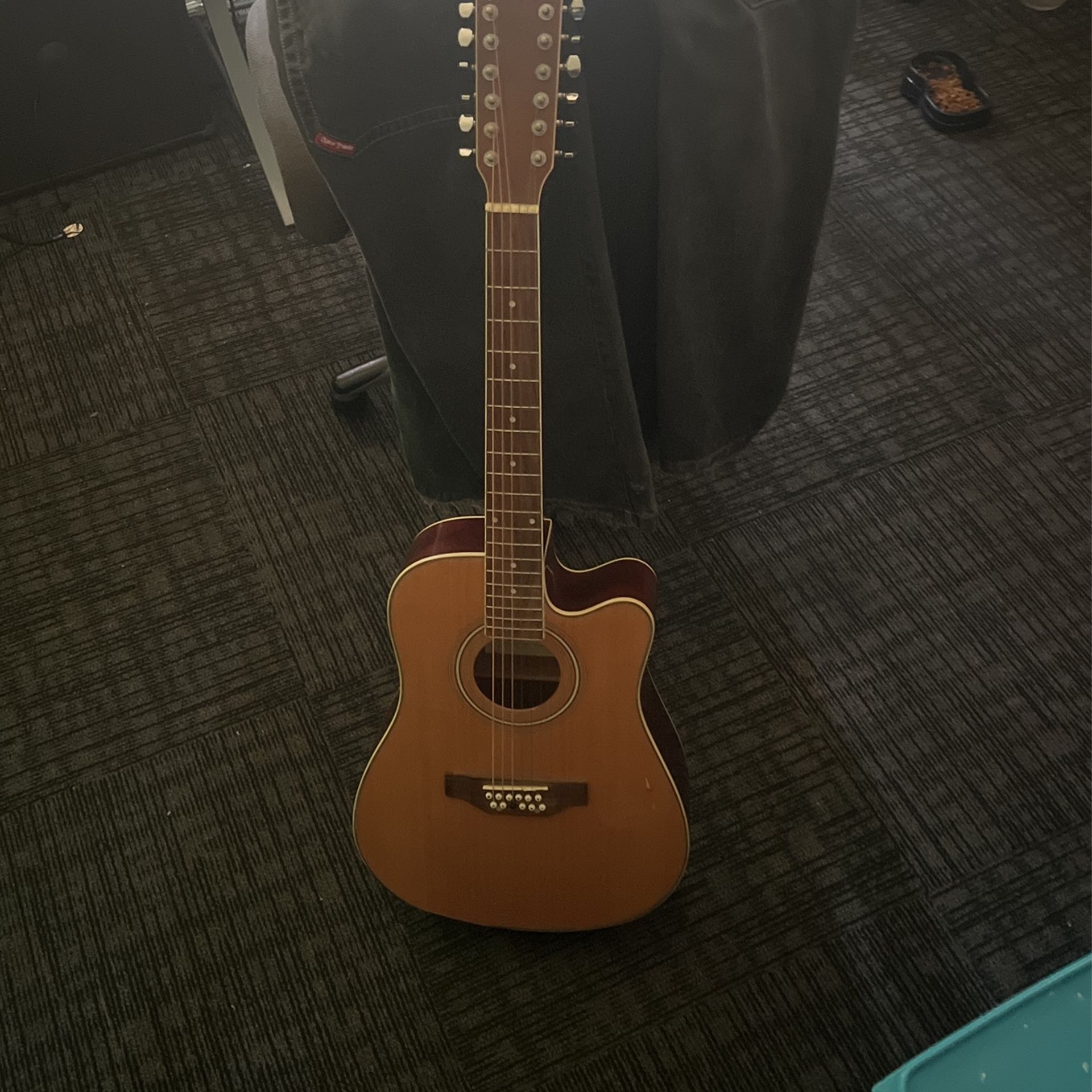De Rosa 12 String Acoustic Guitar With Electric Input
