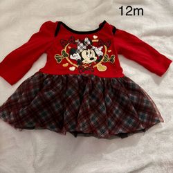 Size12m, Red Minnie Mouse Dress 